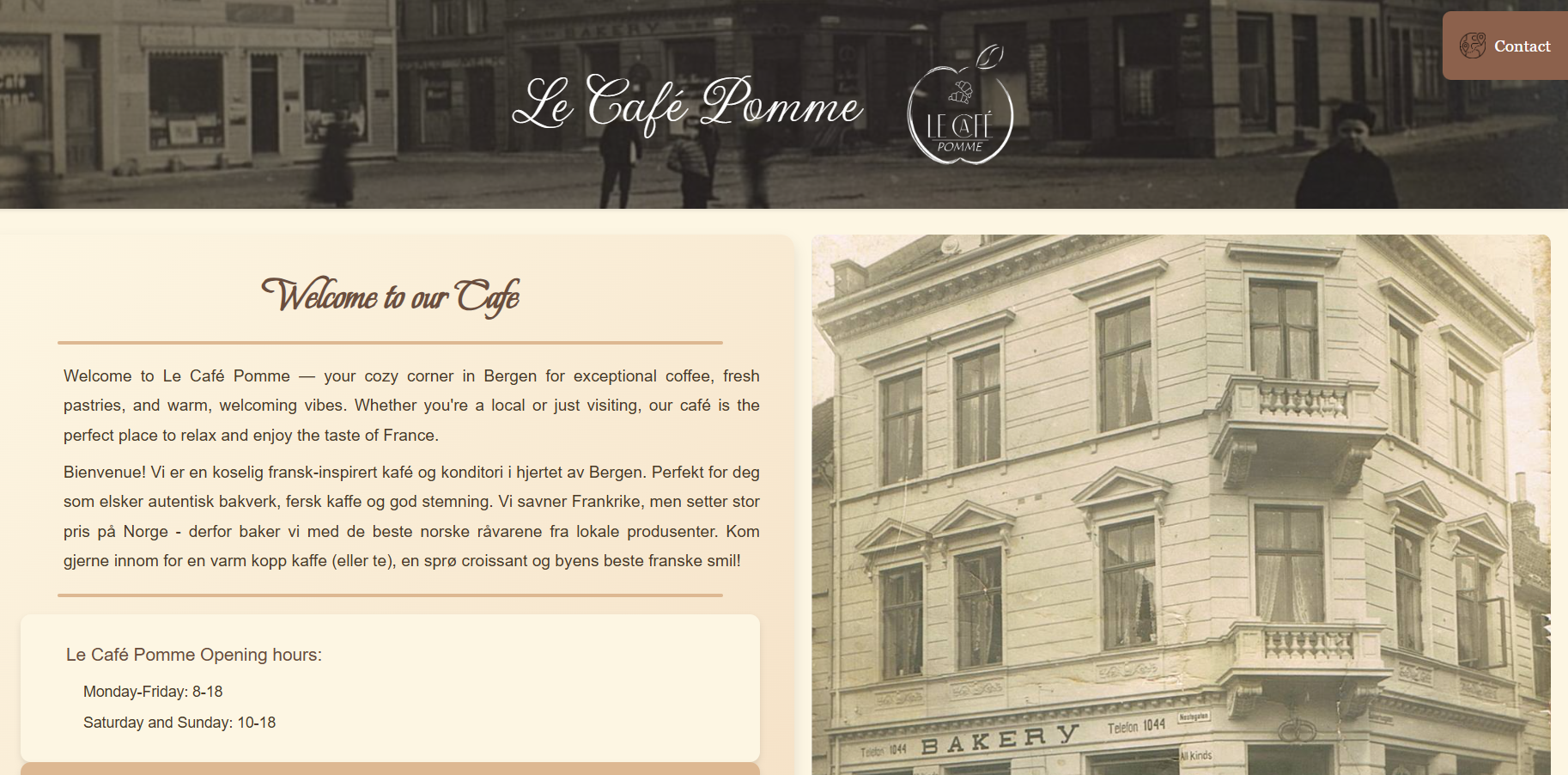 Screenshot of Le Cafe Pomme
